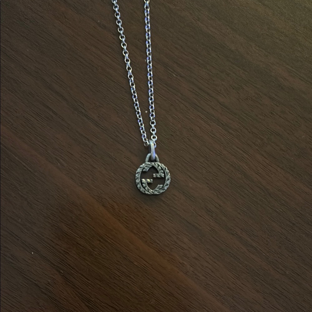 Authentic Gucci Interlocking Silver Necklace - image 2